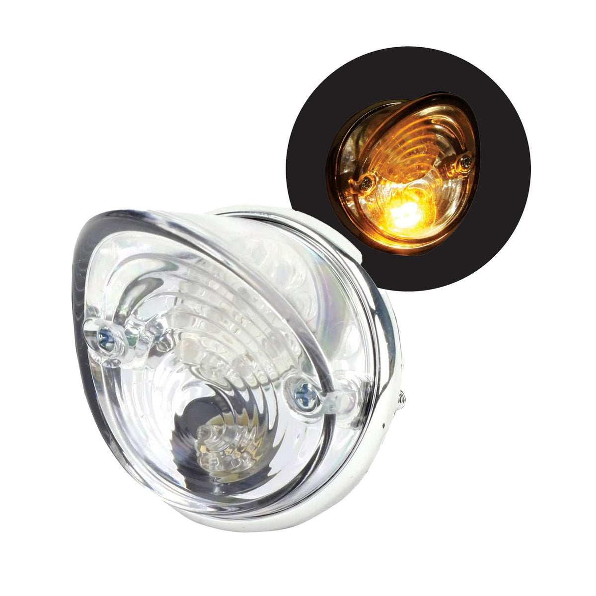 Bike It Flare 2 LED Rear Light With Indicators Clear Lens 12V E-Marked