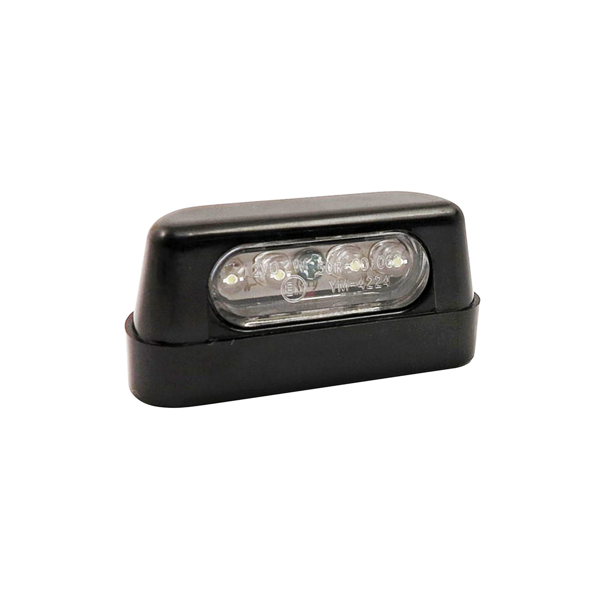 Bike It Solar LED Number Plate Light Black 12V E-Marked Motorcycle