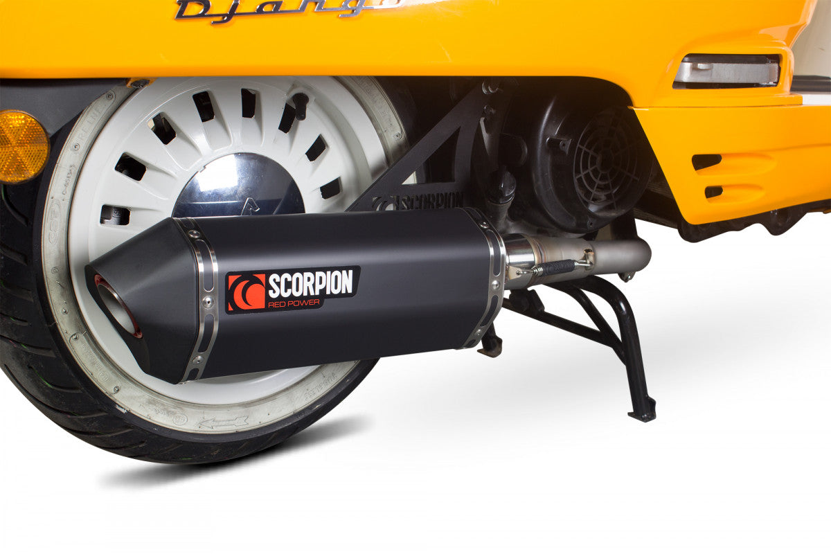 Peugeot Django 150 (2015-2017) SCORPION Exhaust Serket Full System – Black Ceramic