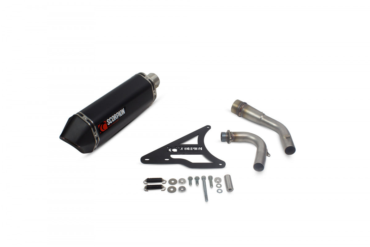 Peugeot Django 150 (EURO4) (2017-2018) SCORPION Exhaust Serket Full System – Black Ceramic