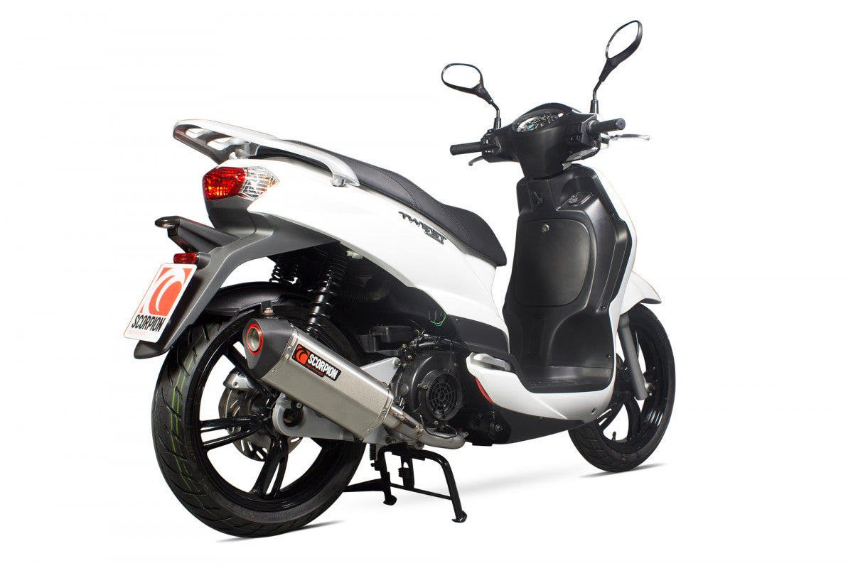 Peugeot Tweet 125 (2010-2017) SCORPION Exhaust Serket Full System - Brushed Stainless Steel