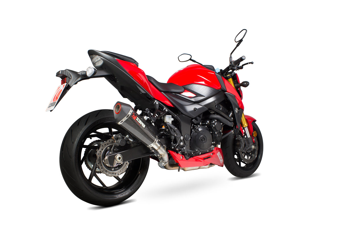 Suzuki GSX-S 750 (2017–2022) Scorpion Exhaust Serket Taper Slip-on - Carbon Fibre