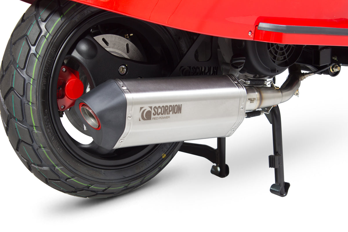 Scomadi TL125 (Euro4) (2017-2018) SCORPION Exhaust Serket Full System - Brushed Stainless Steel
