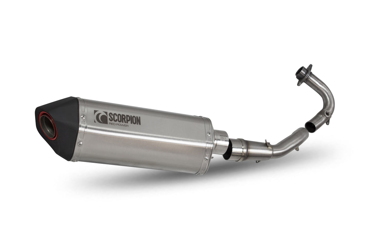 Scomadi TL125 (Euro4) (2017-2018) SCORPION Exhaust Serket Full System - Brushed Stainless Steel