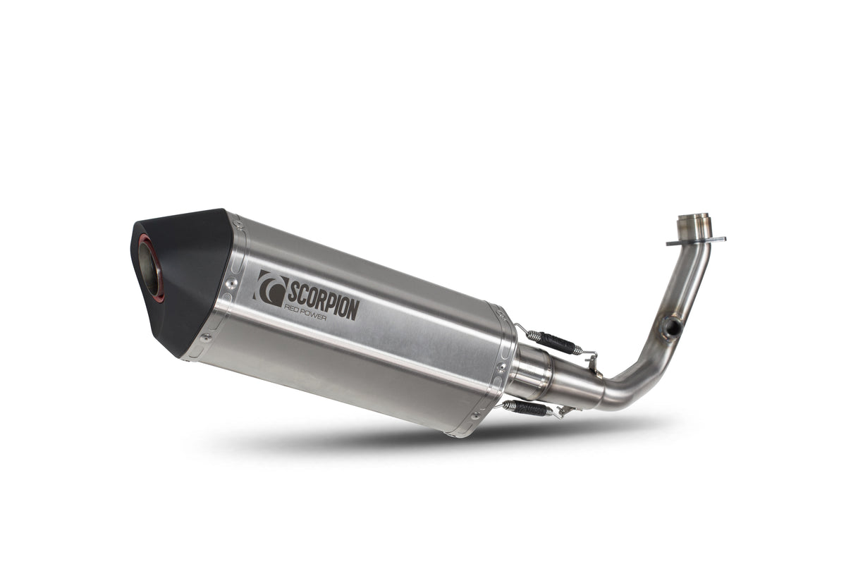 Scomadi TL200 (Euro4) (2018-2019) SCORPION Exhaust Serket Parallel Full System - Brushed Stainless Steel