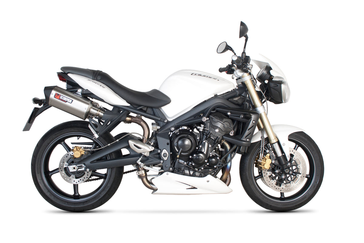 Triumph Street Triple 675 (2007–2012) Scorpion Exhaust Serket Parallel Slip-on Pair - Brushed Stainless