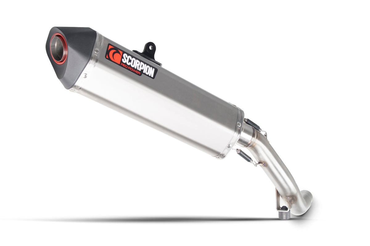 Triumph Tiger 1200 Explorer (2012–2015) Scorpion Exhaust Serket Parallel Slip-on - Brushed Stainless