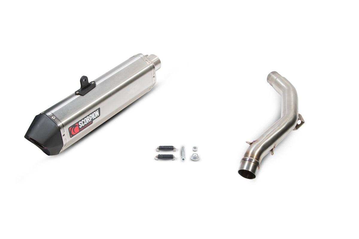 Triumph Tiger 1200 Explorer (2016–2021) Scorpion Exhaust Serket Parallel Slip-on - Brushed Stainless