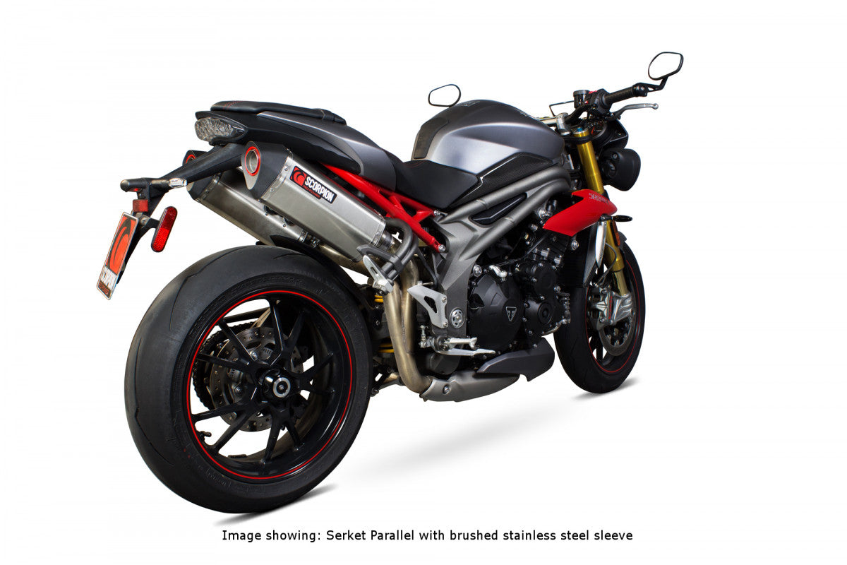 Triumph Speed Triple 1050 (2016–2017) Scorpion Exhaust Serket Parallel Slip-on Pair - Titanium