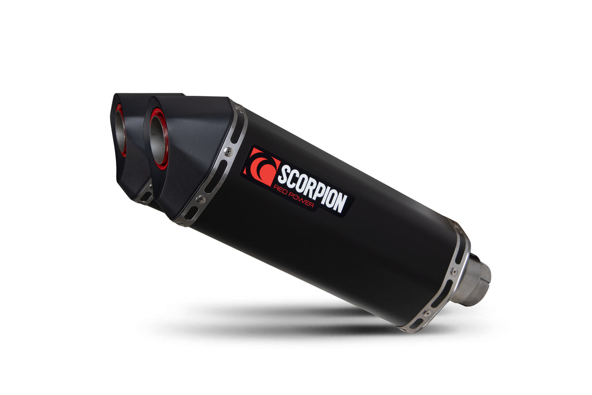 Triumph Speed Triple 1050 S/RS (2018–2020) Scorpion Exhaust Serket Parallel Slip-on Pair - Black Ceramic