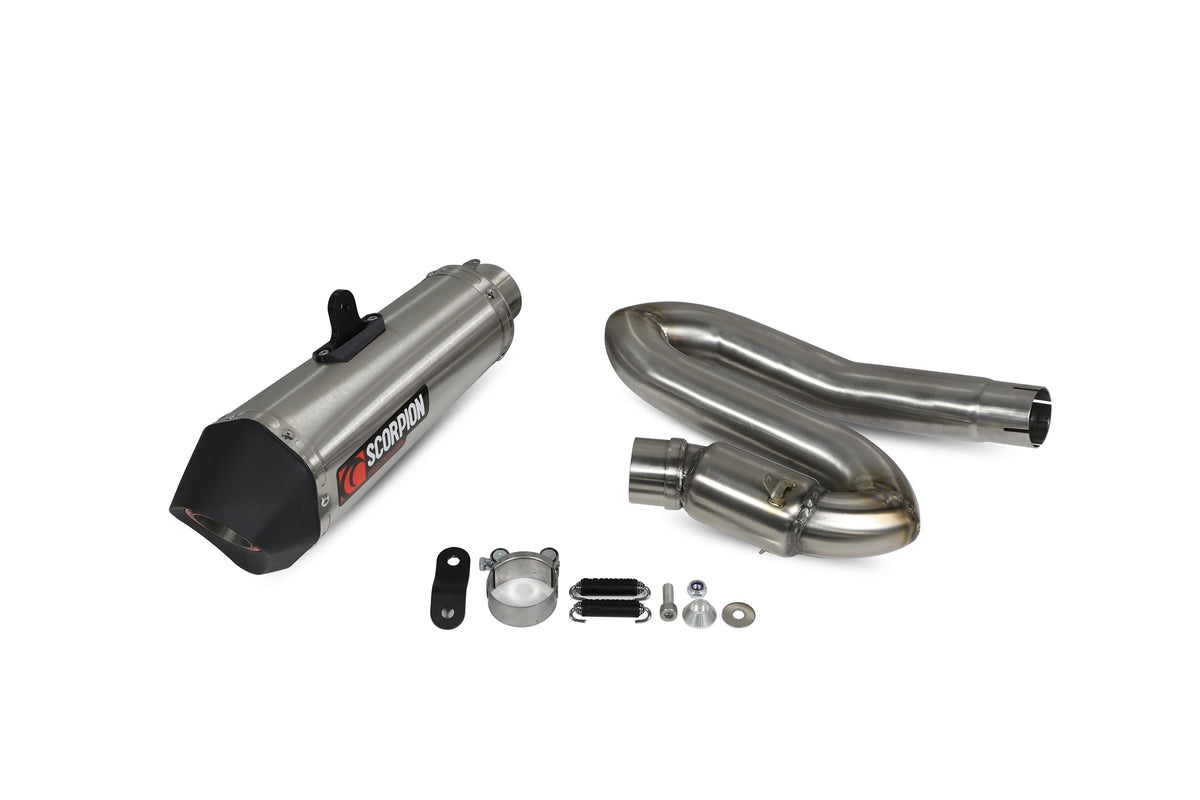 Triumph Street Triple 765 R/RS (2020–2022) Scorpion Exhaust Serket Taper Slip-on - Stainless Steel