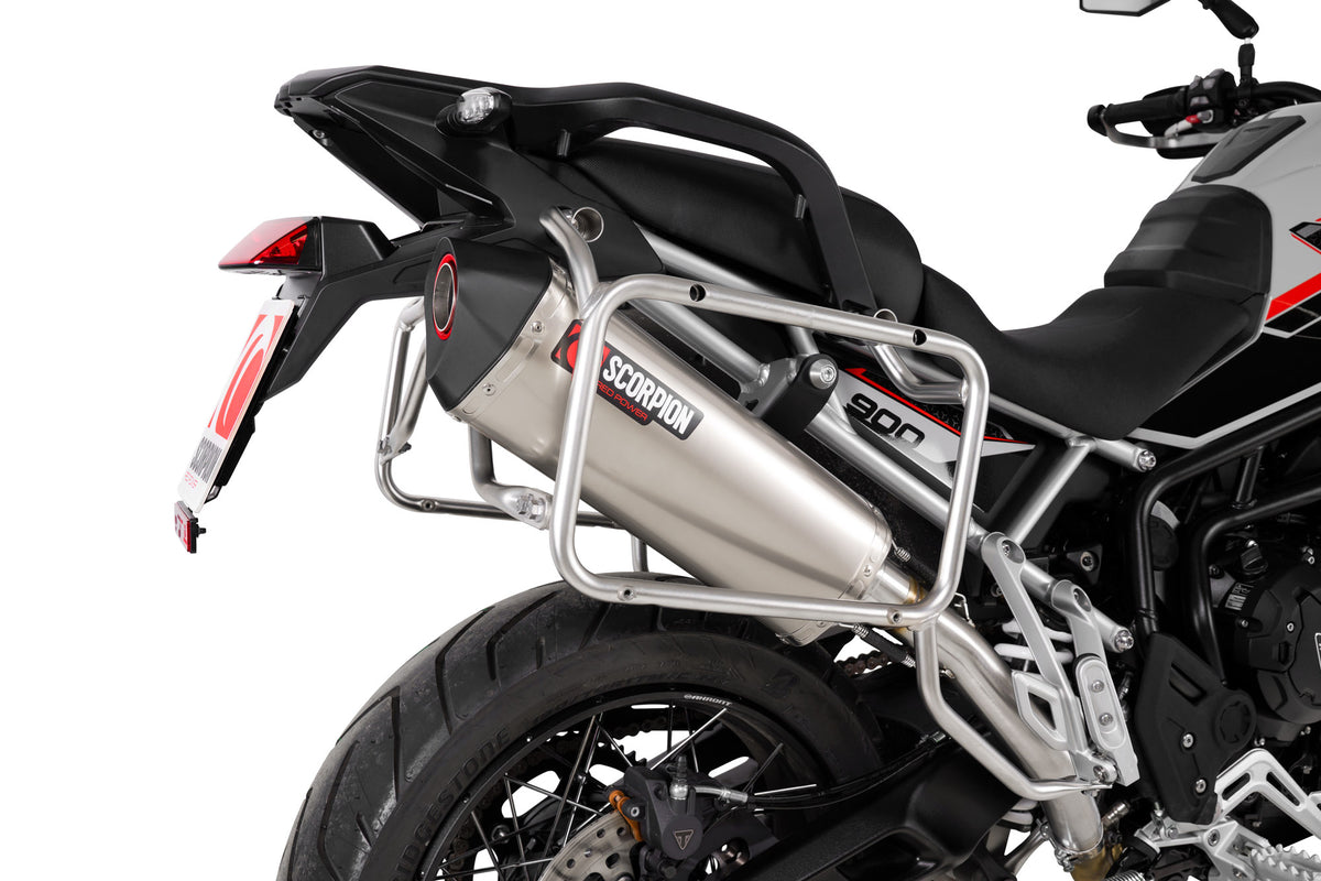Triumph Tiger 900 (All Variants) (2024–2025) Scorpion Exhaust Serket Parallel Slip-on - Titanium