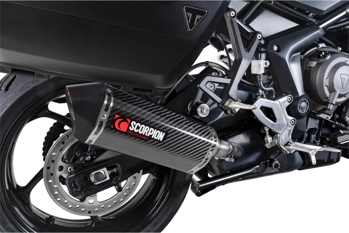 Triumph Tiger Sport 800 Without Panniers (2025-2026) SCORPION Exhaust Serket Parallel Slip-on – Carbon Fibre