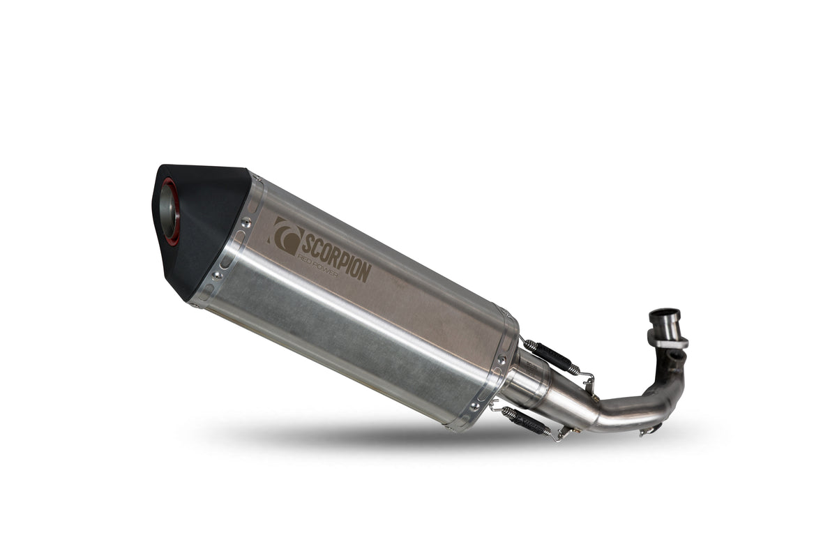 Vespa GTS 125 (2009-2017) SCORPION Exhaust Serket Full System –Brushed Stainless