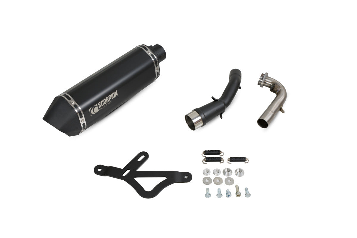 Vespa GTS 125 (2009-2017) SCORPION Exhaust Serket Full System – Black Ceramic