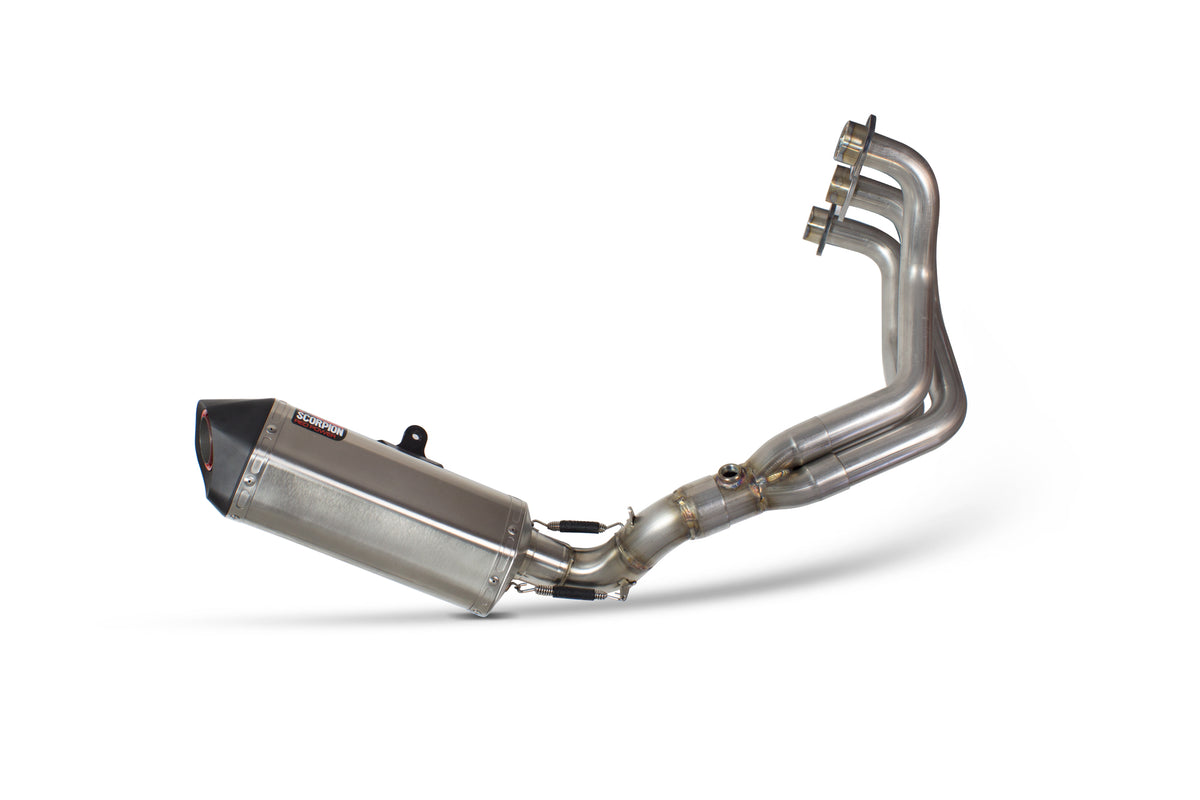 Yamaha XSR 900 (2016–2021) Scorpion Exhaust Serket Parallel Full System - Brushed Stainless