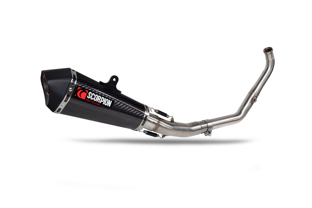 Yamaha YZF R125 Euro 5 (2024–2025) Scorpion Exhaust Serket Taper Full System - Carbon Fibre