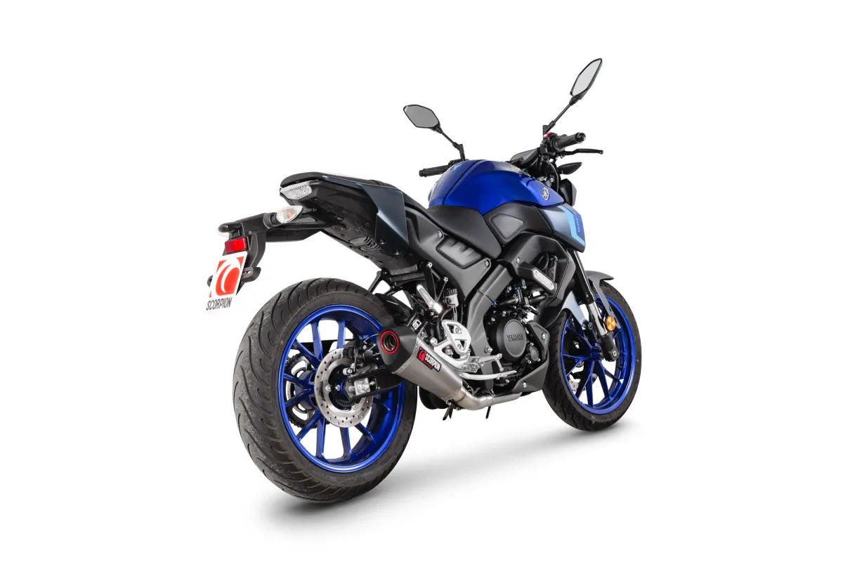 Yamaha MT-125 Euro 5+ (2024-2026) SCORPION Exhaust Serket Taper Full System – Titanium