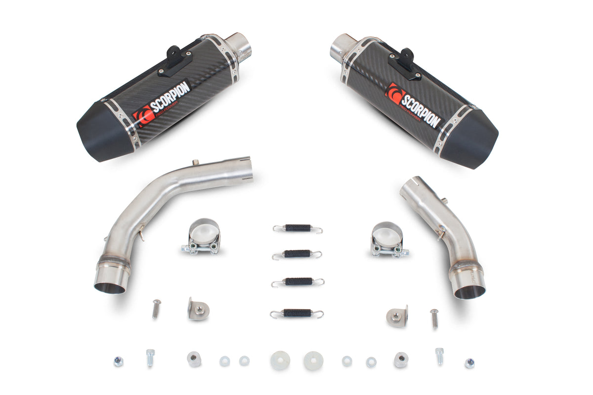 Yamaha YZF R1 (2009–2014) Scorpion Exhaust Serket Parallel Slip-on Pair - Carbon Fibre