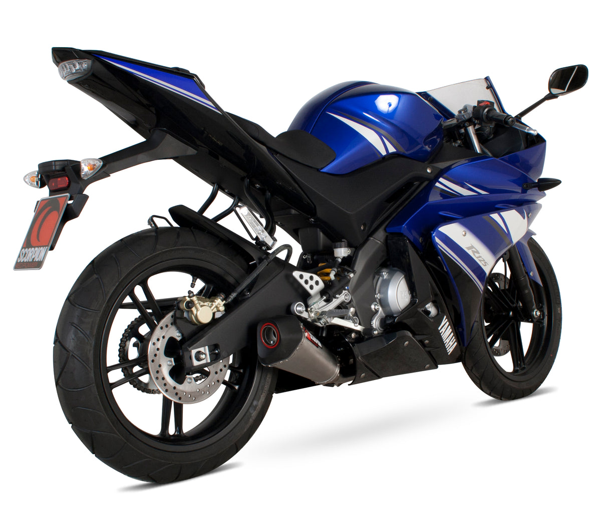 Yamaha YZF R125 (2008–2013) Scorpion Exhaust Serket Taper Full System - Brushed Stainless