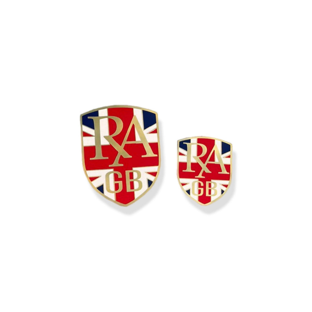 Royal Alloy RA GB Union Jack Shield Legshield Badge - Small