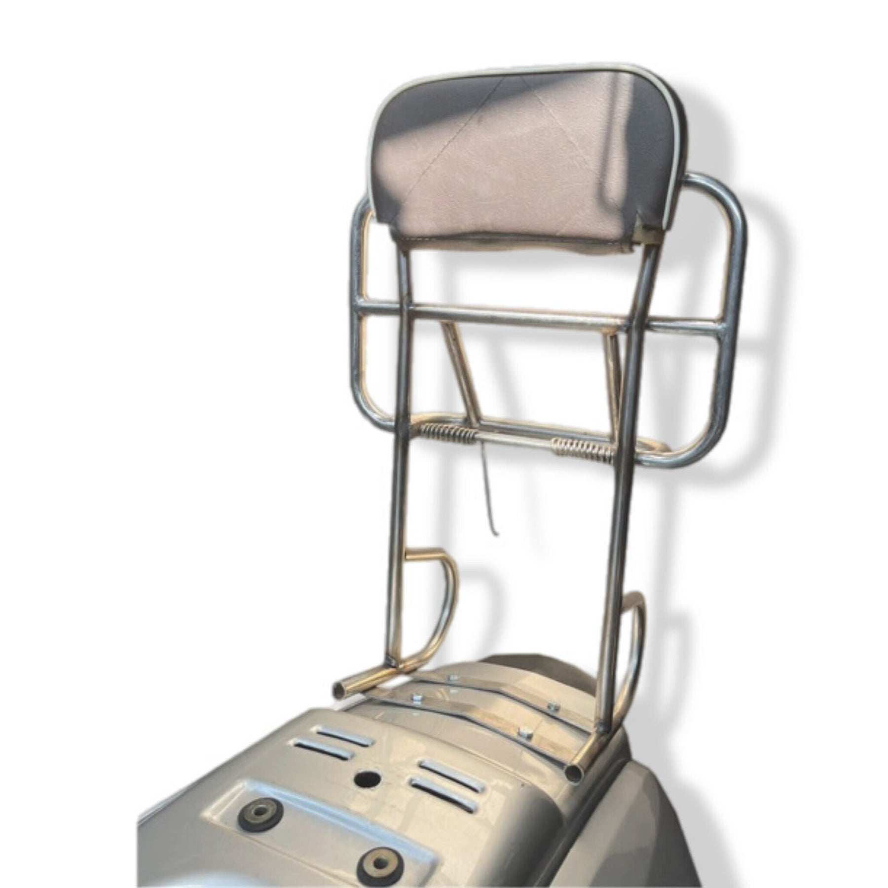 Royal Alloy GP 2 in 1 Backrest & Fold Down Carrier - Polished Stainless Steel