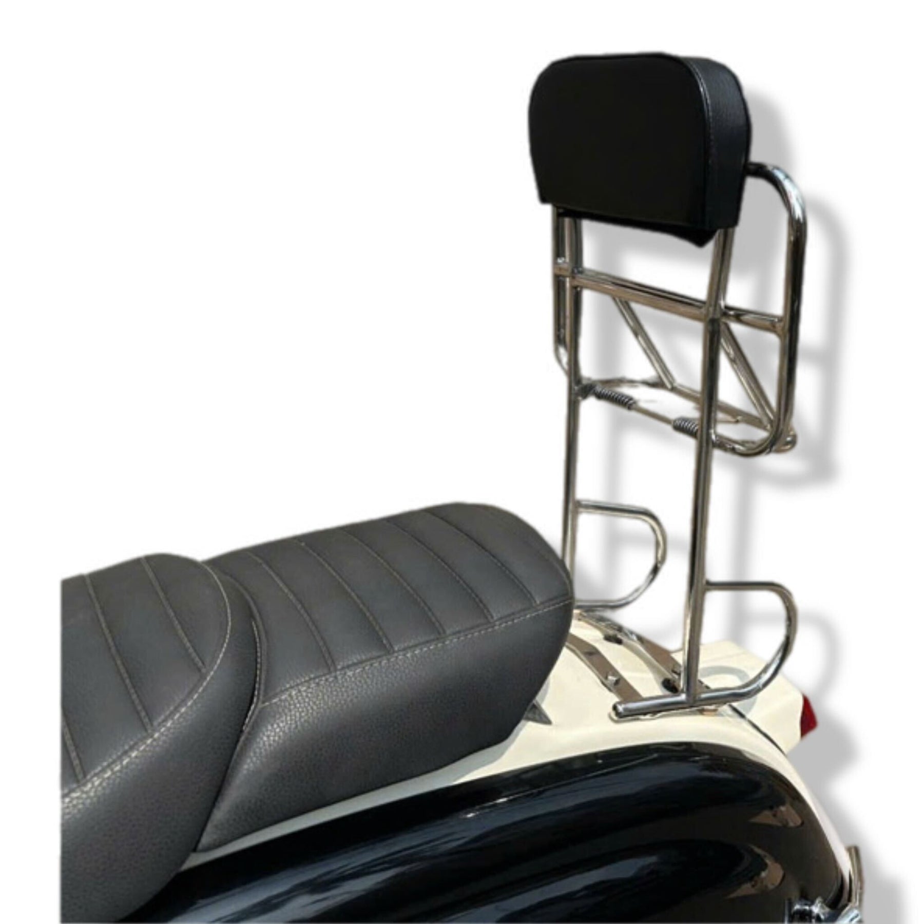 Royal Alloy TG 2 in 1 Backrest & Fold Down Carrier - Polished Stainless Steel