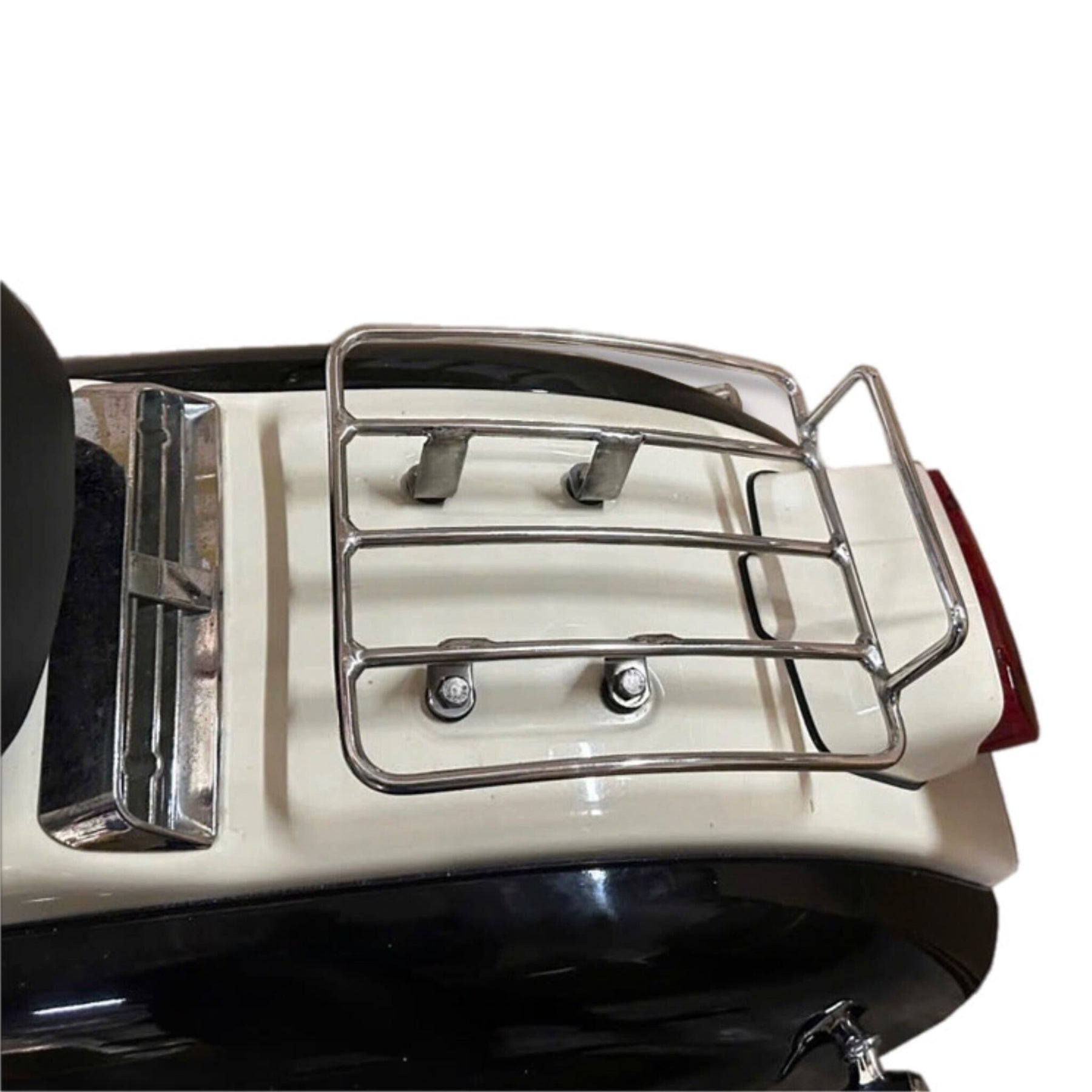 Royal Alloy TG 125-300cc Rear Sprint Rack Curved - Polished Stainless Steel