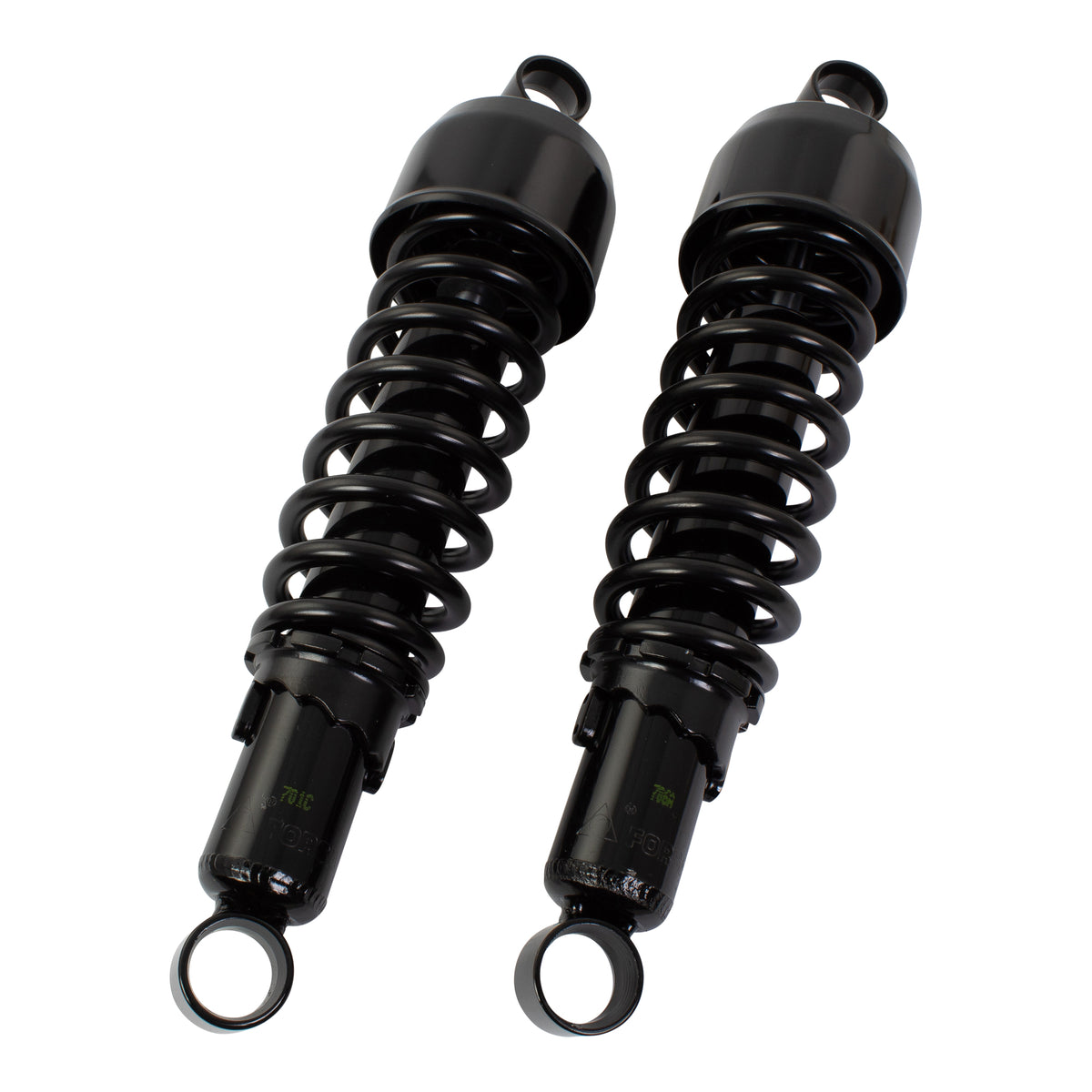 Bike It 305mm Eye-to-Eye Black Twin Shock Absorbers Universal Pair