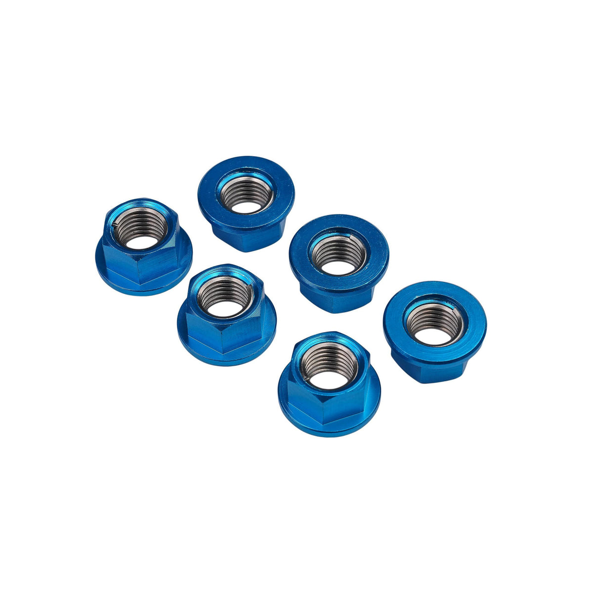 Bike It Sprocket Nuts Blue Aluminium M12x1.5 (6pcs) Motorcycle