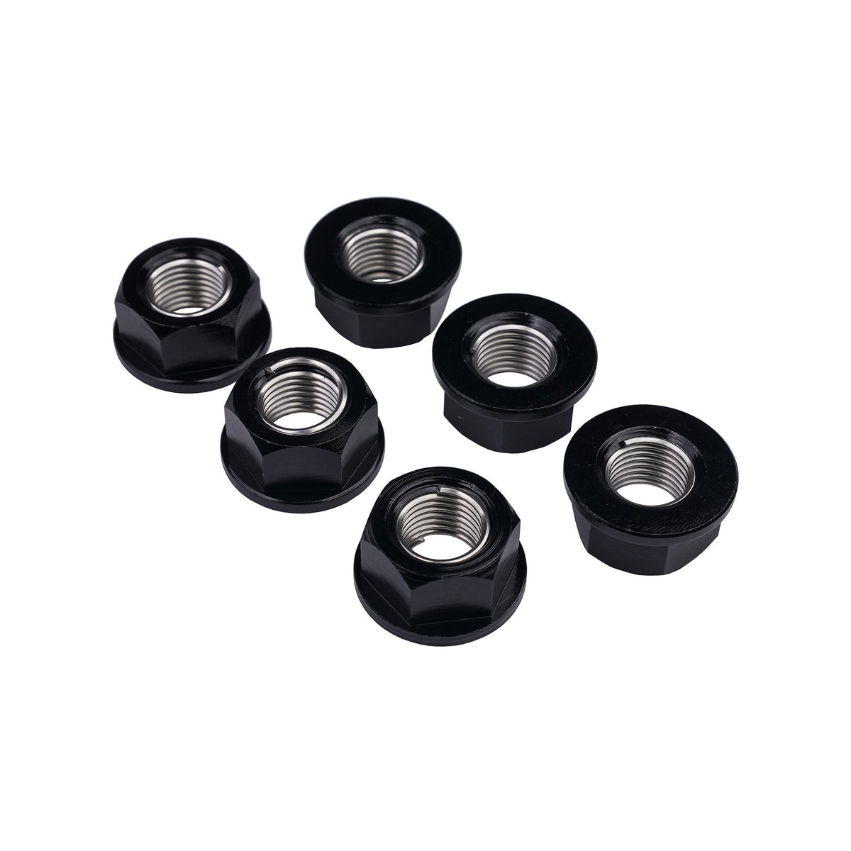 Bike It Sprocket Nuts Black Aluminium M12x1.5 (6pcs) Motorcycle