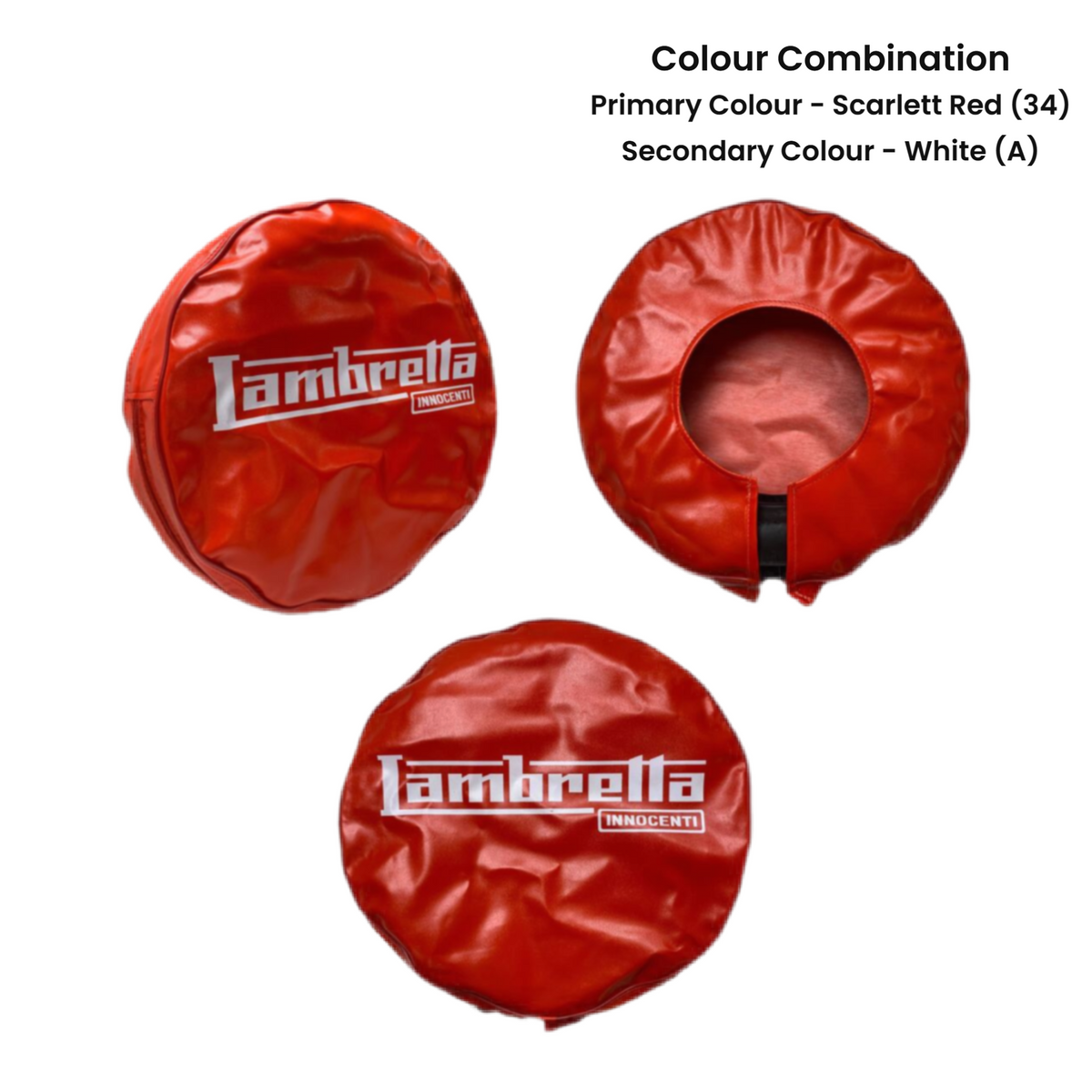 Wheel - Spare Wheel Cover 10" - Lambretta Big Logo - Made To Order