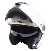 Stealth V159 Flip Road Helmet Plain Gloss White