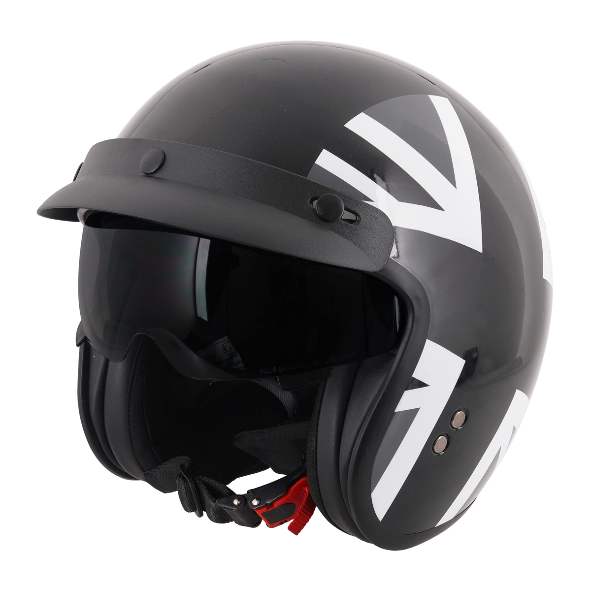 Stealth Open Face Helmet With Peak - Mono Jack (Small - XXL)