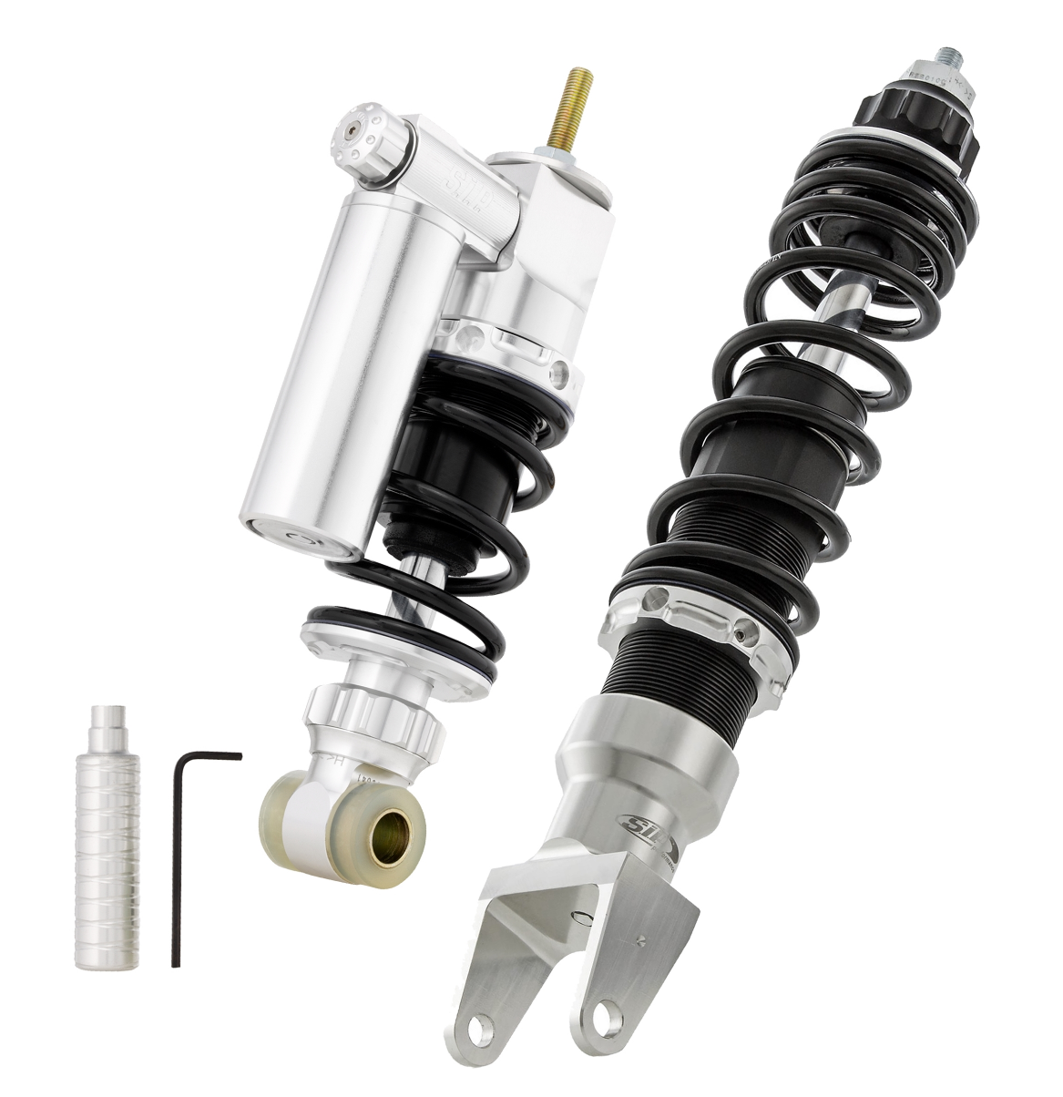 Vespa V50 V90 V100 Prim ET3 SIP Performance 2.0 Shock Absorber Kit Front & Rear Silver