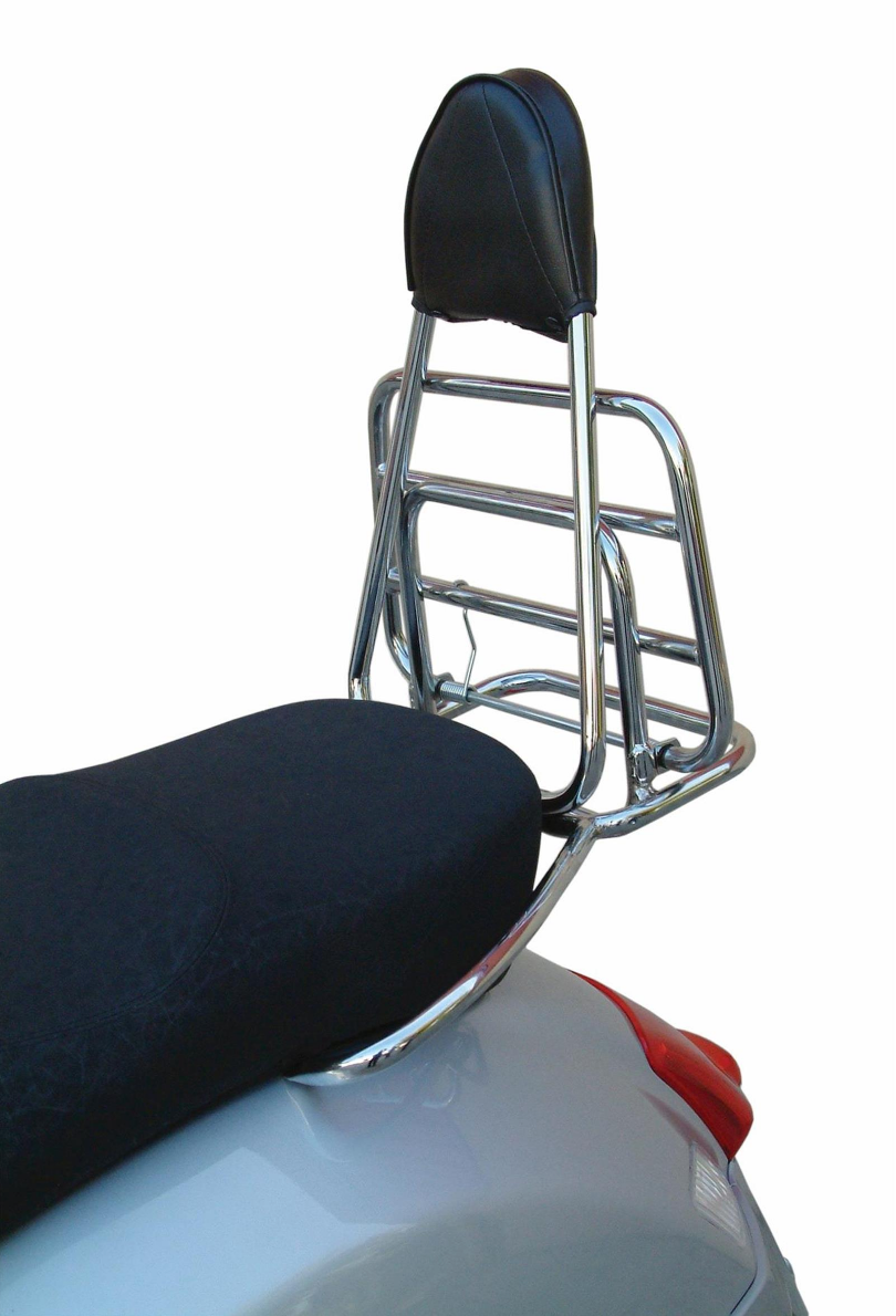 Vespa GTS GTV ET2 ET4 Rear Backrest - Chrome