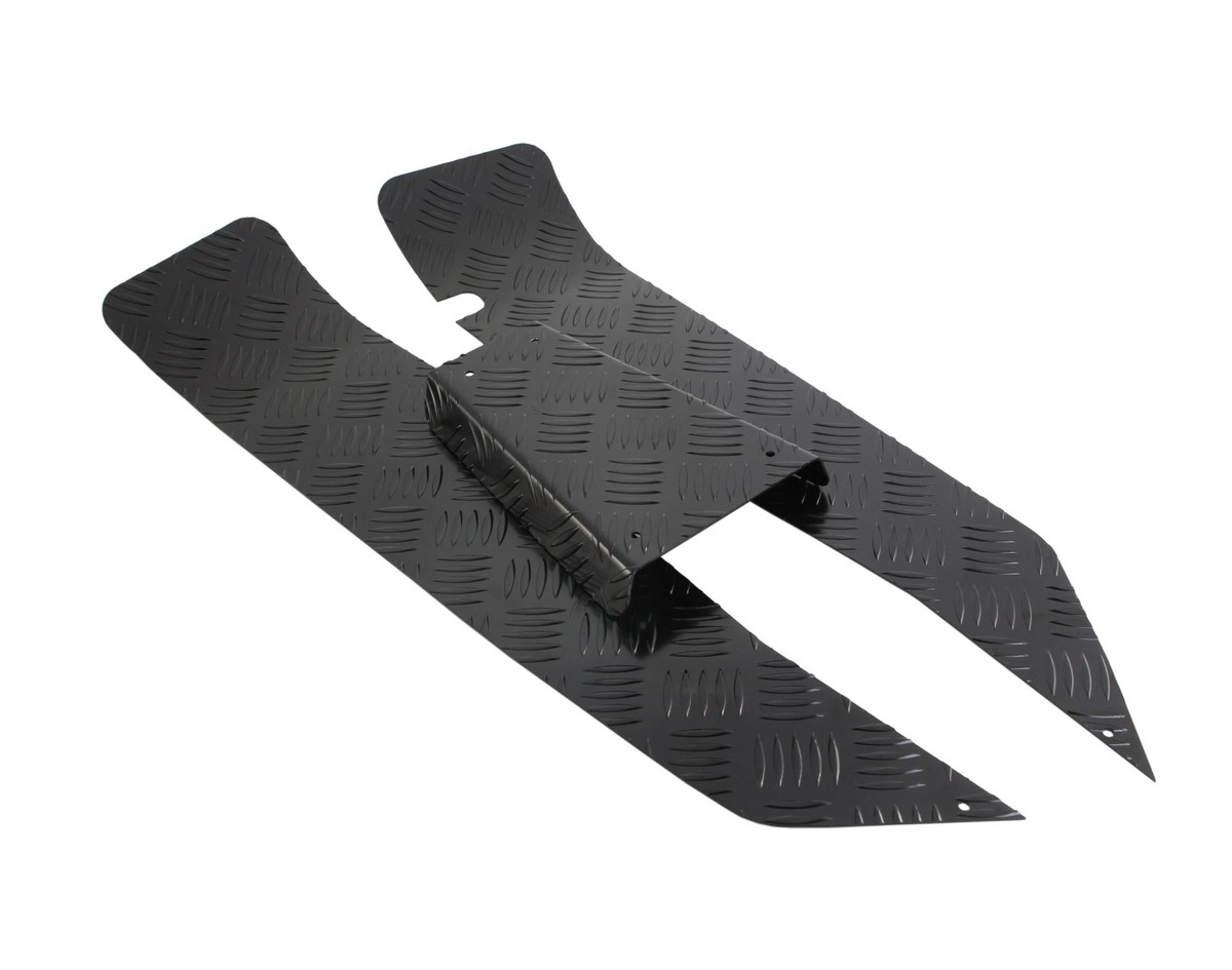 Vespa V50 90 100 Primavera ET3 Floor Board Runner Set Chequered Black - SIP