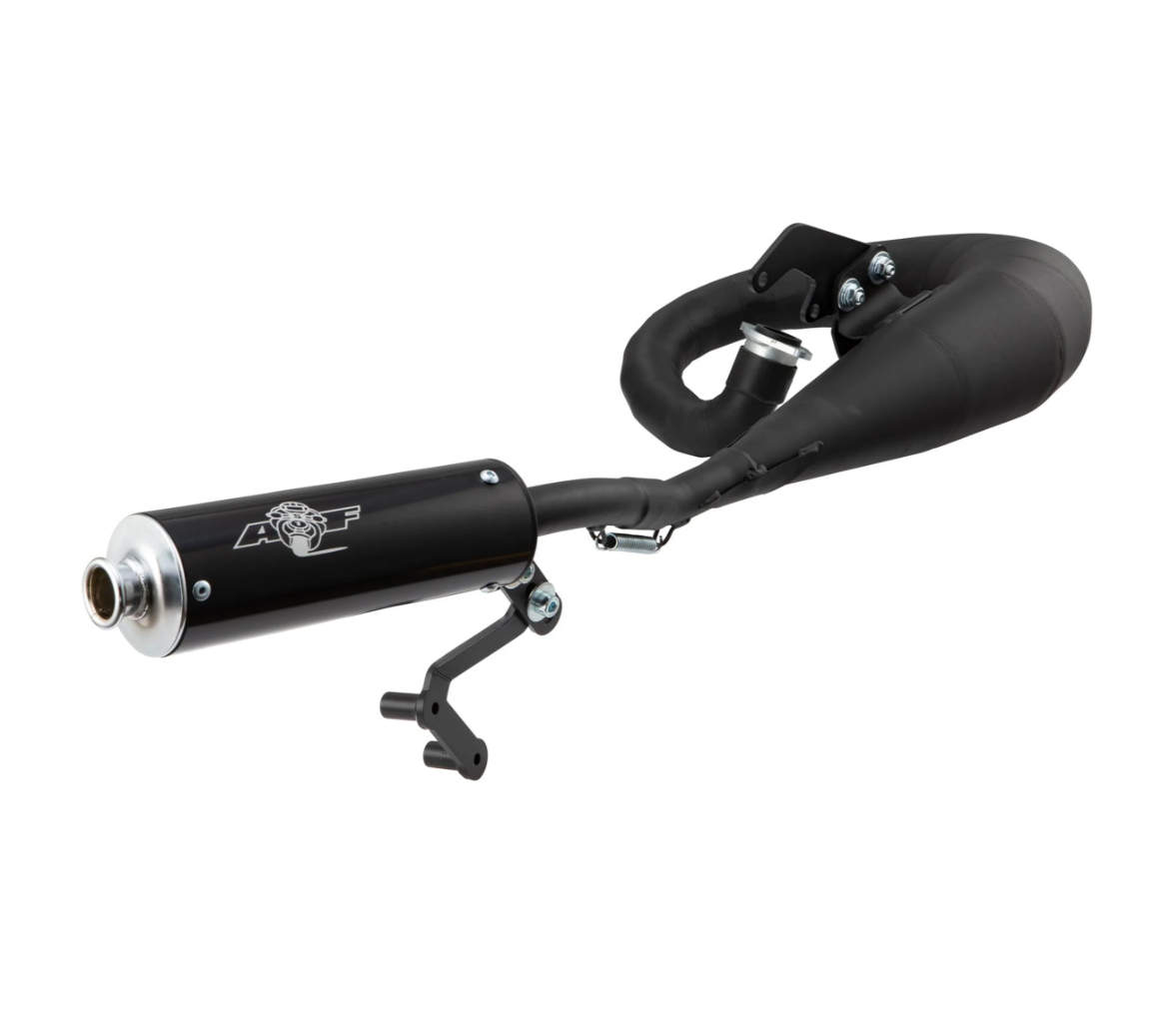 Lambretta Series 1 2 3 Li GP SX TV NK RB20 RB22 RB25 AF Rayspeed Tornado Racing Exhaust - Black