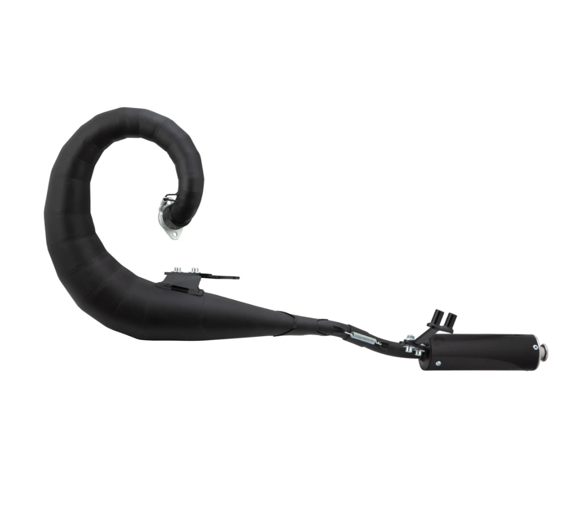Lambretta Series 1 2 3 Li GP SX TV NK RB20 RB22 RB25 AF Rayspeed Tornado Racing Exhaust - Black
