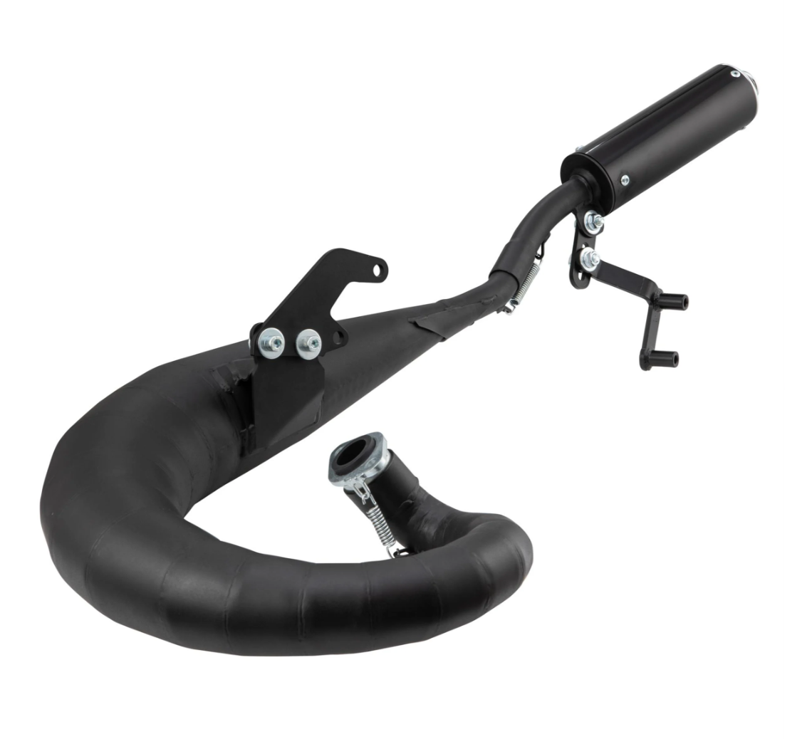 Lambretta Series 1 2 3 Li GP SX TV NK RB20 RB22 RB25 AF Rayspeed Tornado Racing Exhaust - Black