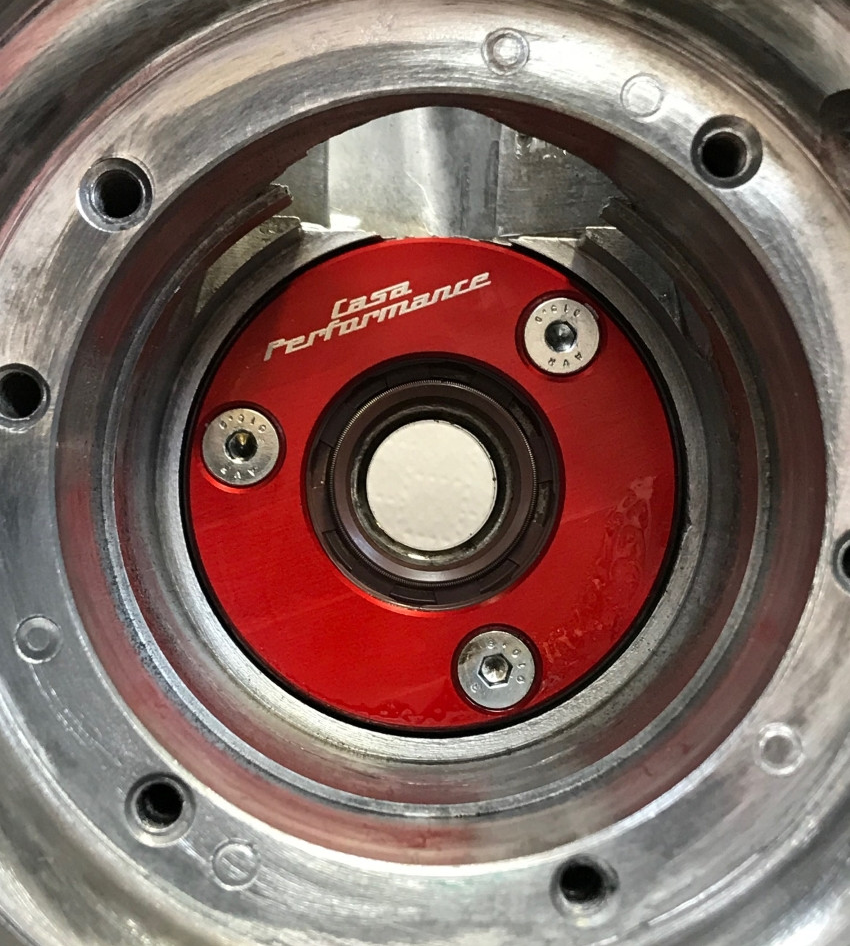 Lambretta J Lui Vega Cometa 3 Speed CASA PERFORMANCE CNC Drive Side Oil Seal Retainer Plate & Seals