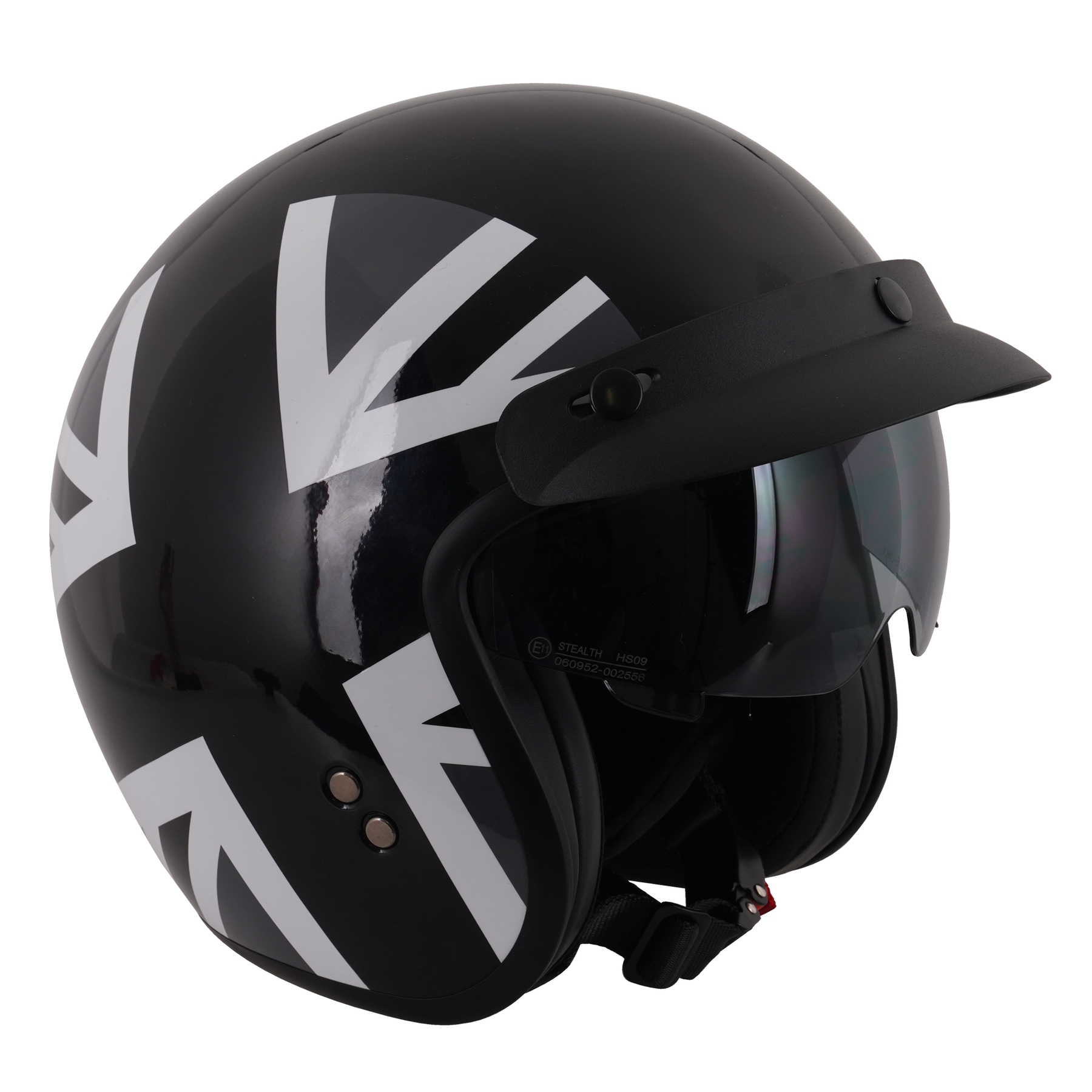 Stealth Open Face Helmet With Peak - Mono Jack (Small - XXL)
