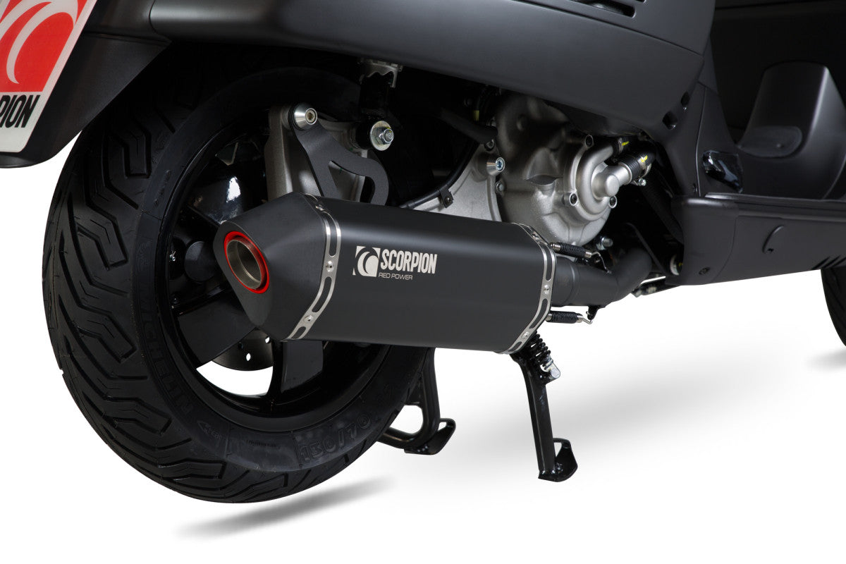 Vespa GTS 125 (2009-2017) SCORPION Exhaust Serket Full System – Black Ceramic