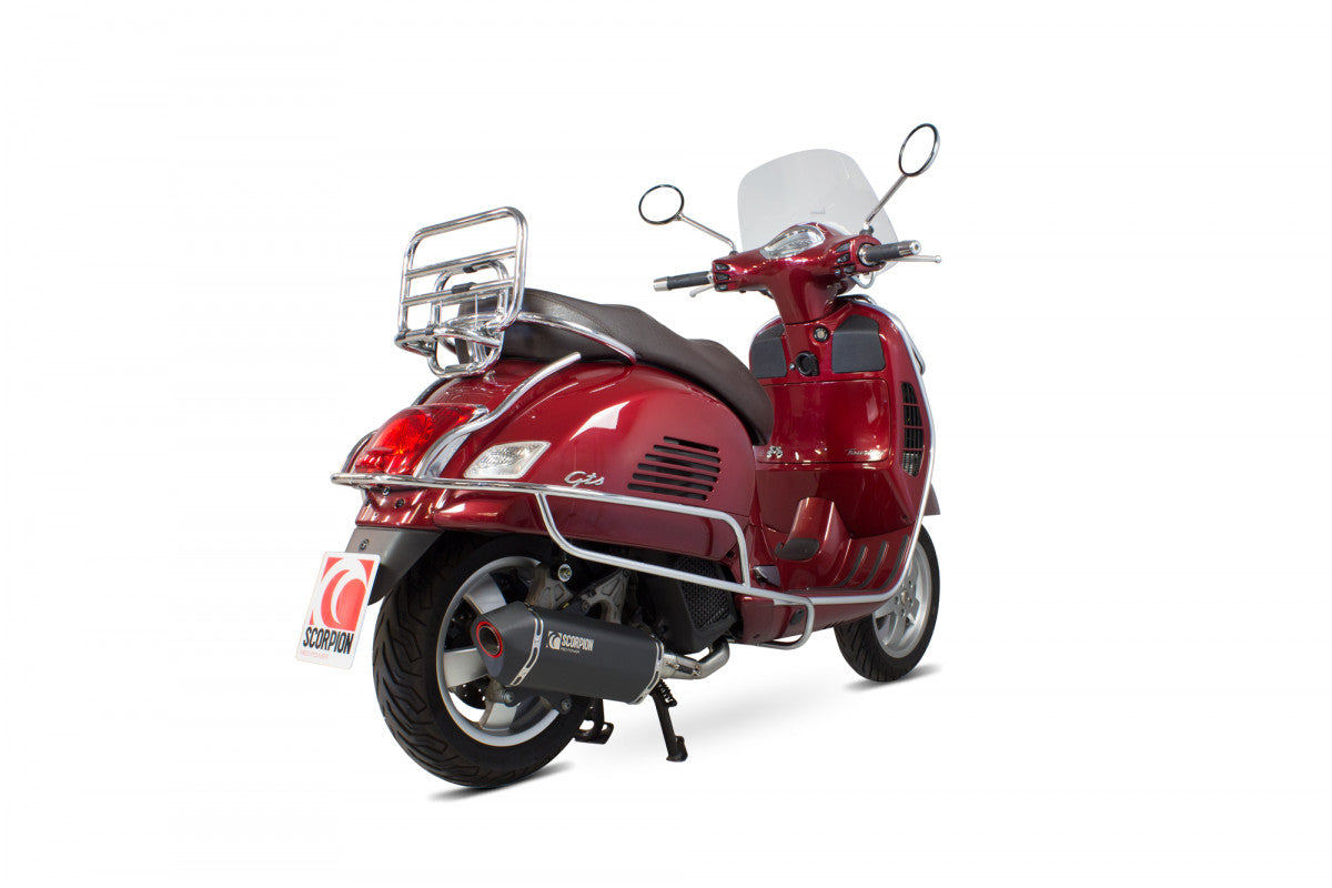 Vespa GTS 125 iGET (EURO 4) (2017–2019) SCORPION Exhaust Serket Full System – Black Ceramic