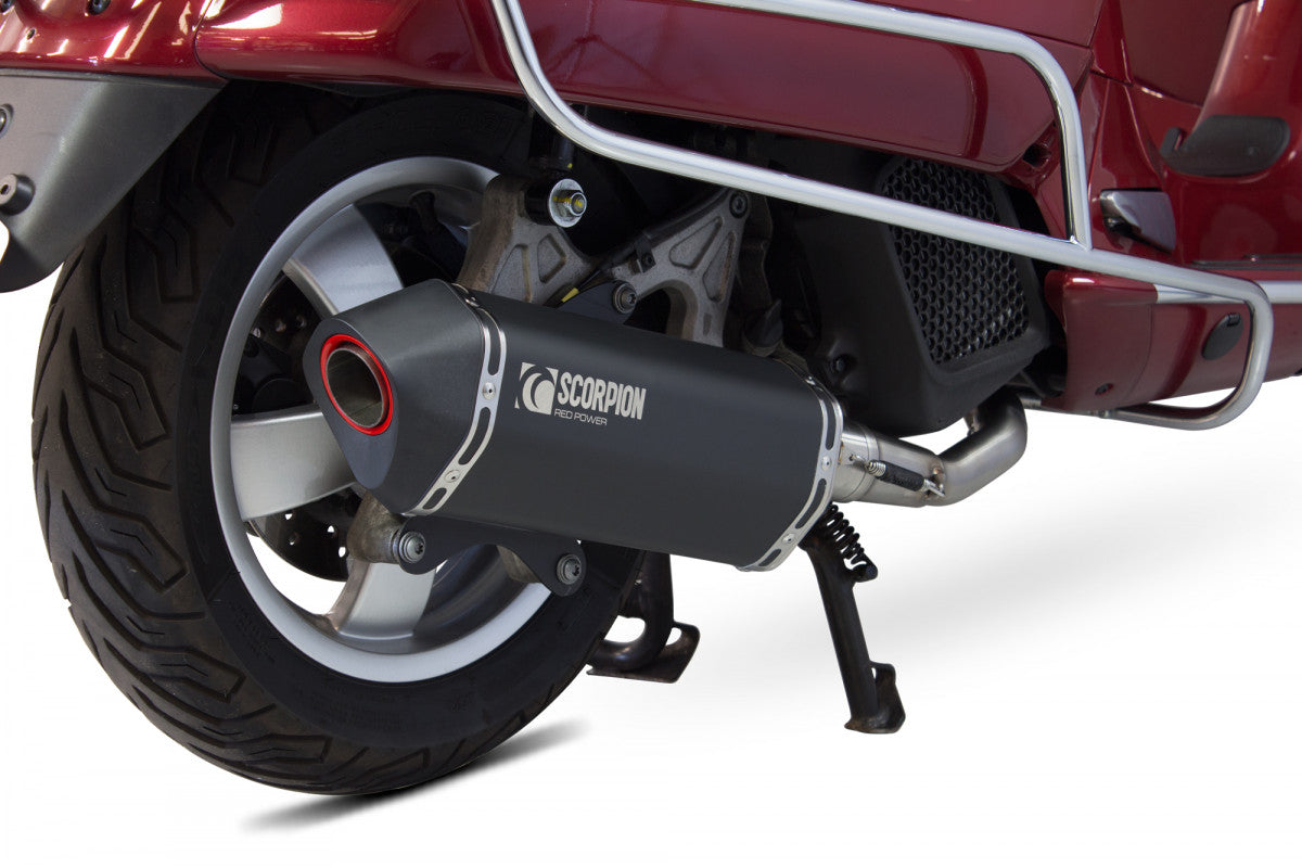 Vespa GTS 125 iGET (EURO 4) (2017–2019) SCORPION Exhaust Serket Full System – Black Ceramic