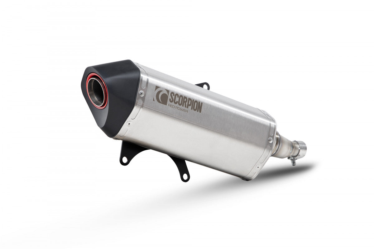 Vespa GTS 125 iGET (inc Super) (Euro 5) (2020-2024) SCORPION Exhaust Serket Slip On – Brushed Stainless Steel