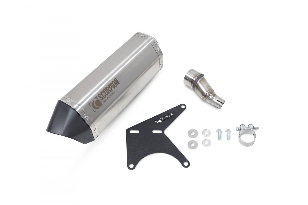 Vespa GTS 125 iGET (inc Super) (Euro 5) (2020-2024) SCORPION Exhaust Serket Slip On – Brushed Stainless Steel