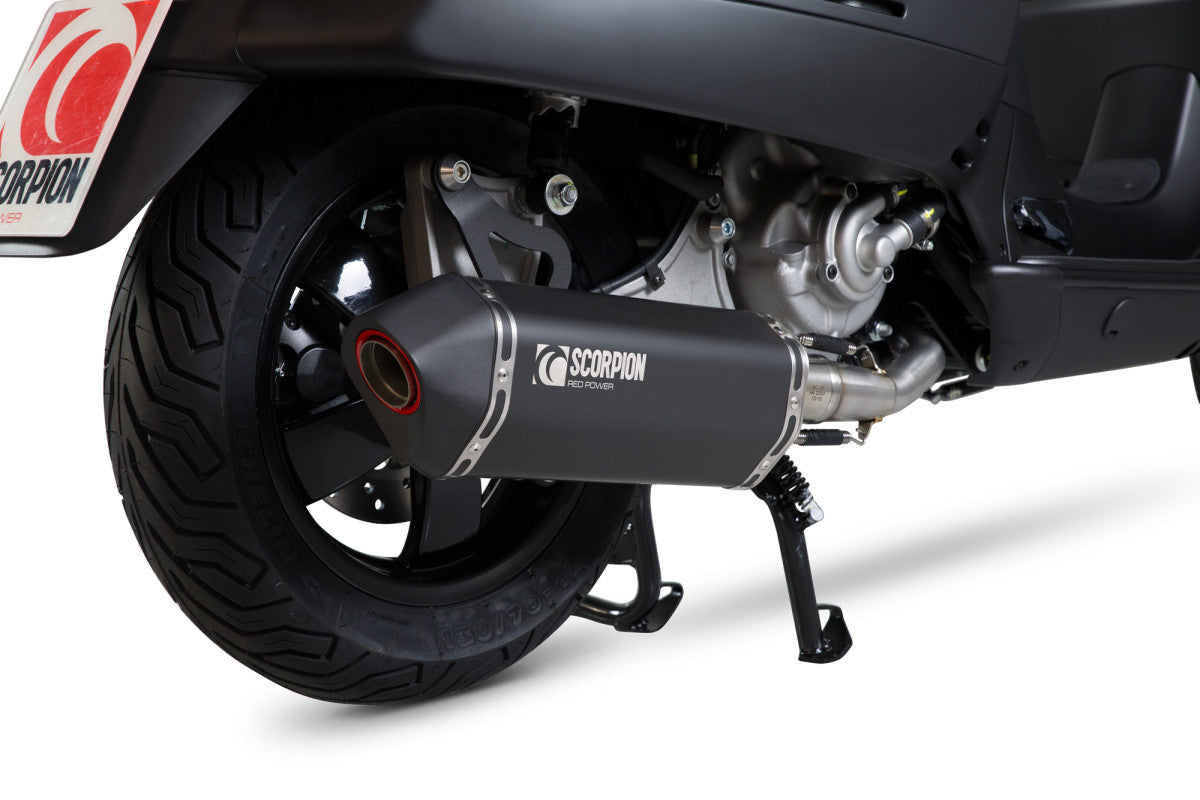 Vespa GTS 125 (2009-2017) SCORPION Exhaust Serket Full System – Black Ceramic