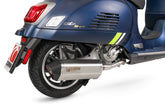 Vespa GTV 300 (Euro 5) (2020-2024) SCORPION Exhaust Serket Parallel Slip On – Brushed Stainless Steel