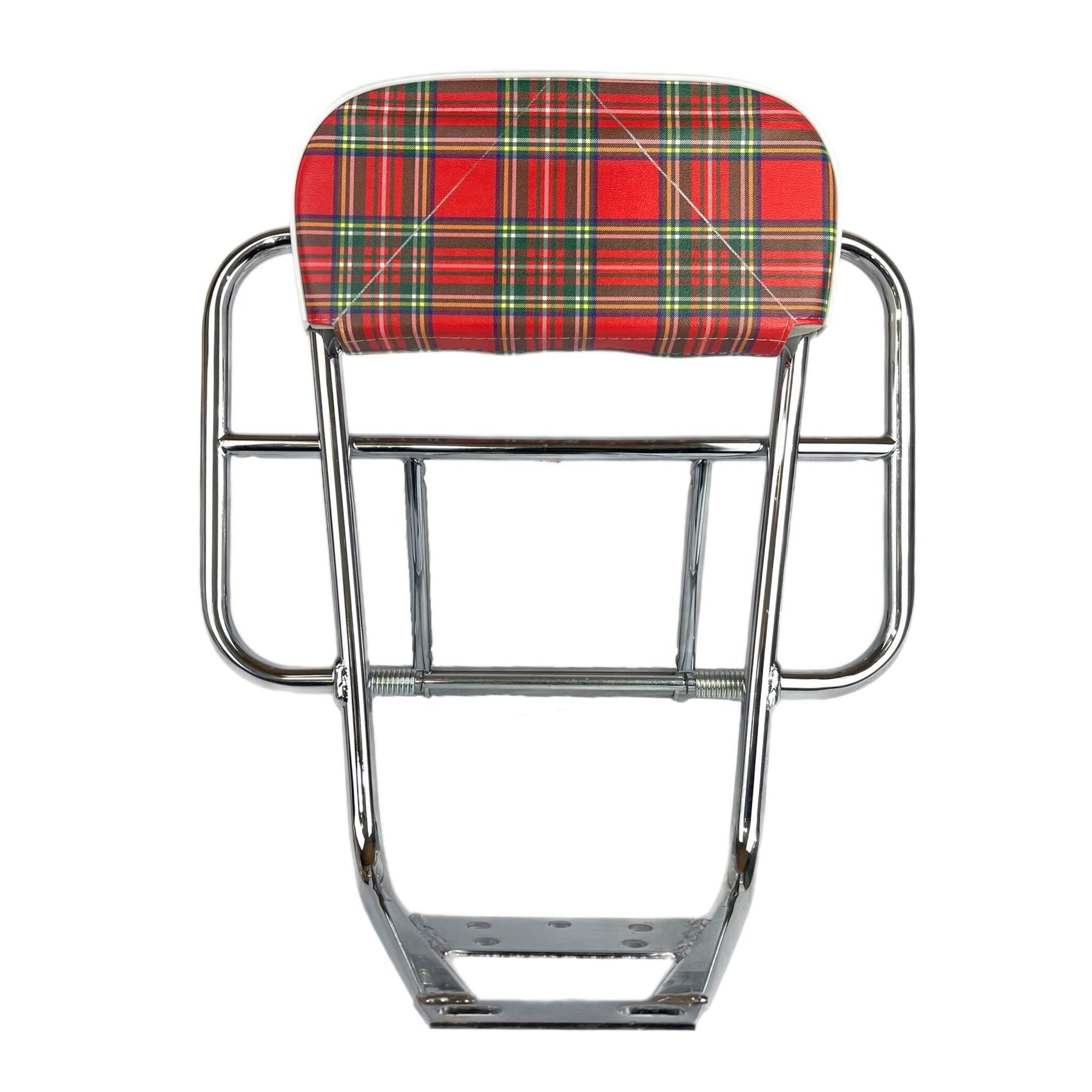 Vespa Lambretta Backrest Replacement Pad For Cuppini Carriers - Red Tartan